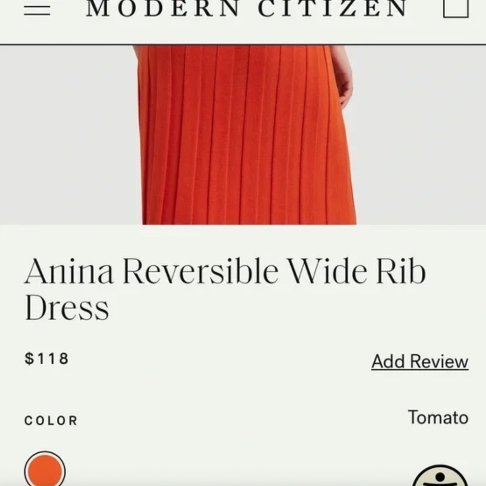 Modern Citizen Anina Reversible Wide Rib Dress Linen Cotton - Picture 7 of 7